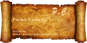 Perka Ciceró névjegykártya